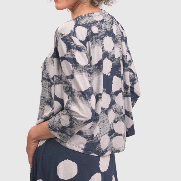 Alembika Cloud Crop Cardy Jacket Navy Size 5 - Picture 2 of 16